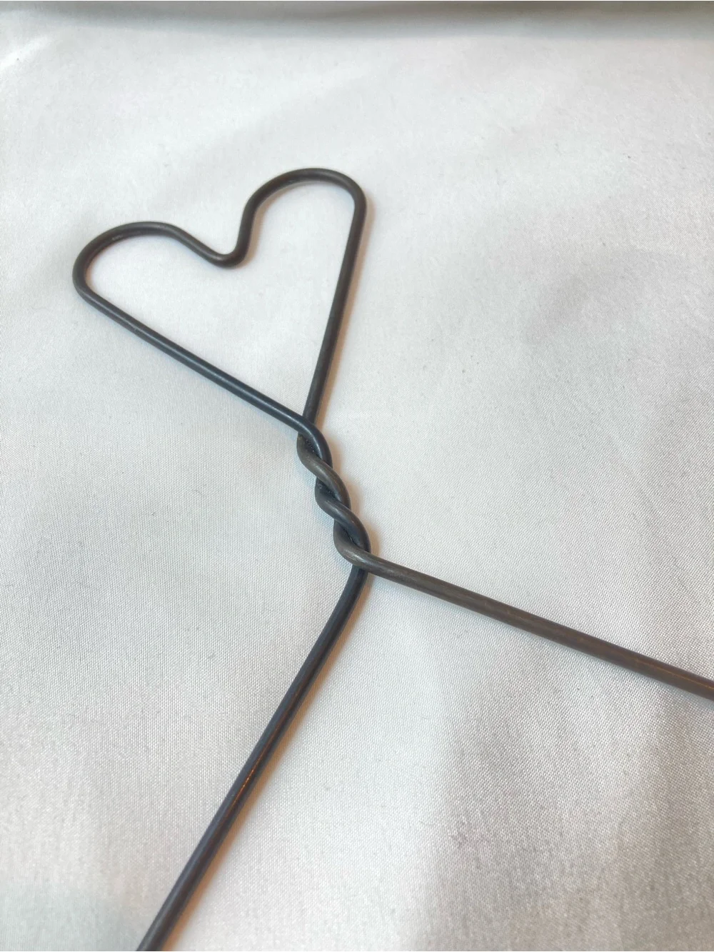 Vintage Rolling Pin Holder Wall Mounted Wrought Iron Heart Cottagecore Granny